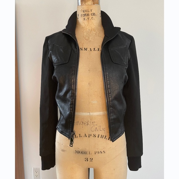 Louis Verdad Leather Bomber Jacket - Picture 1 of 3